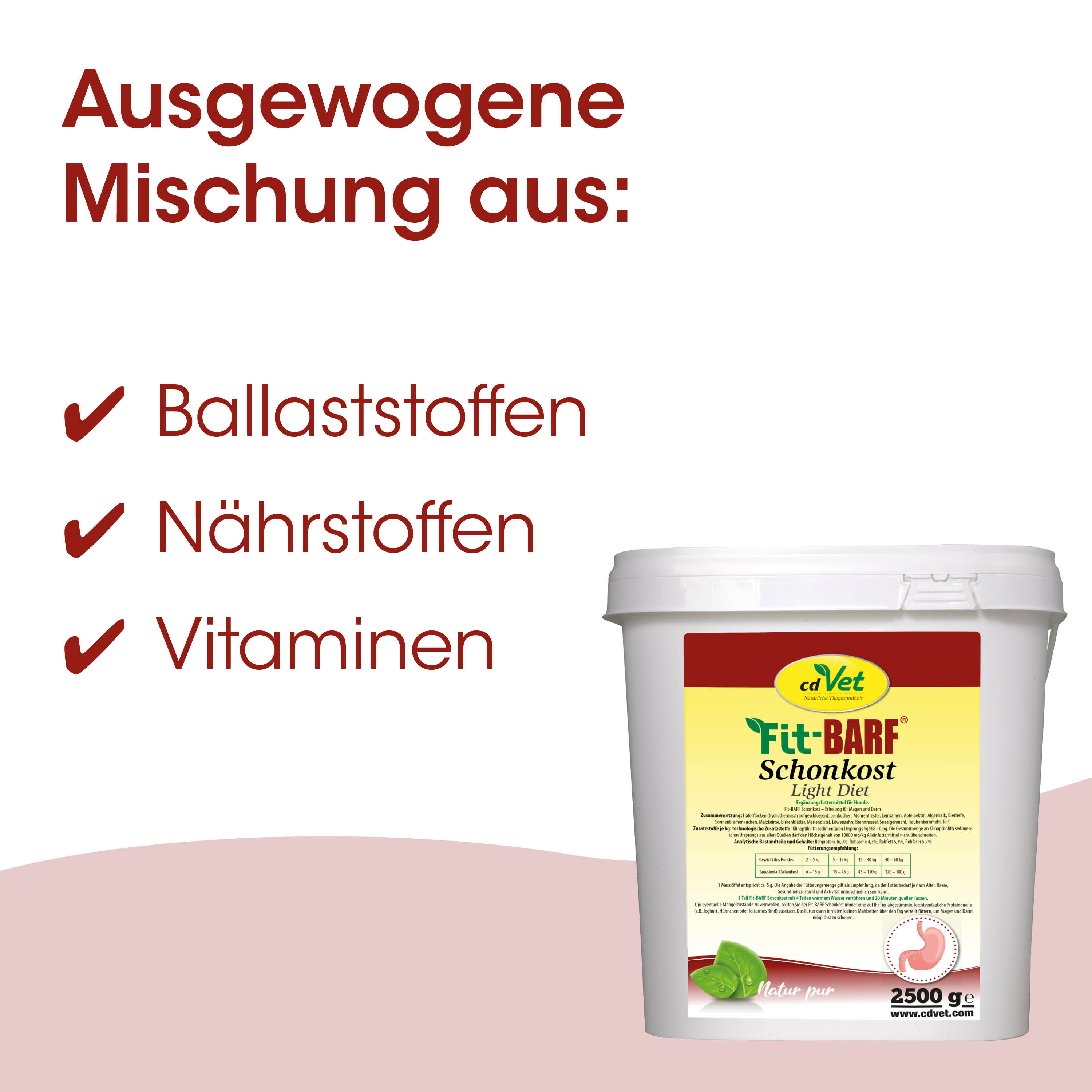 Tiernahrung, Diätfutter, Sackbehälter, Vitaminreich, Ballaststoffe