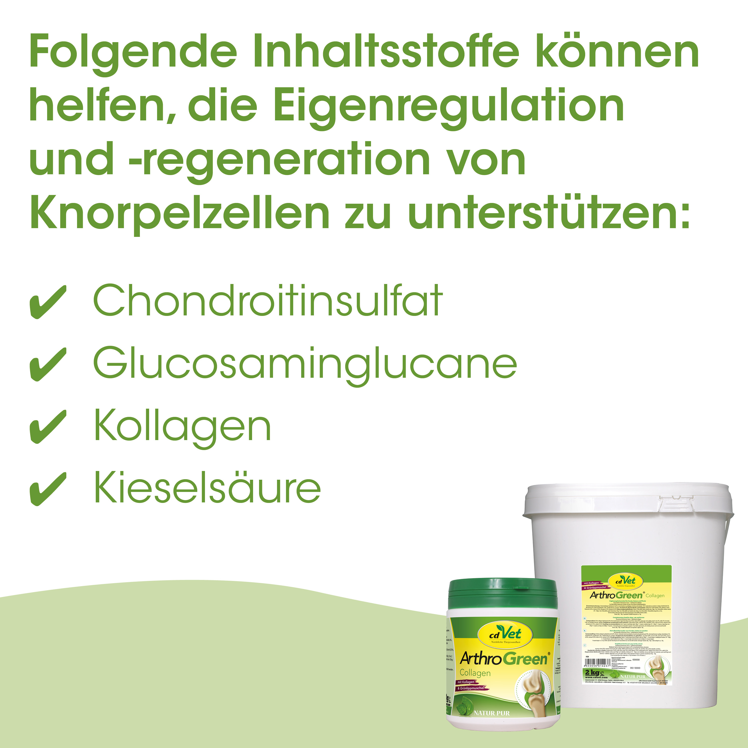 Collagen, Kollagen, Chondroitinsulfat, Kieselsäure, Glucosaminglucane