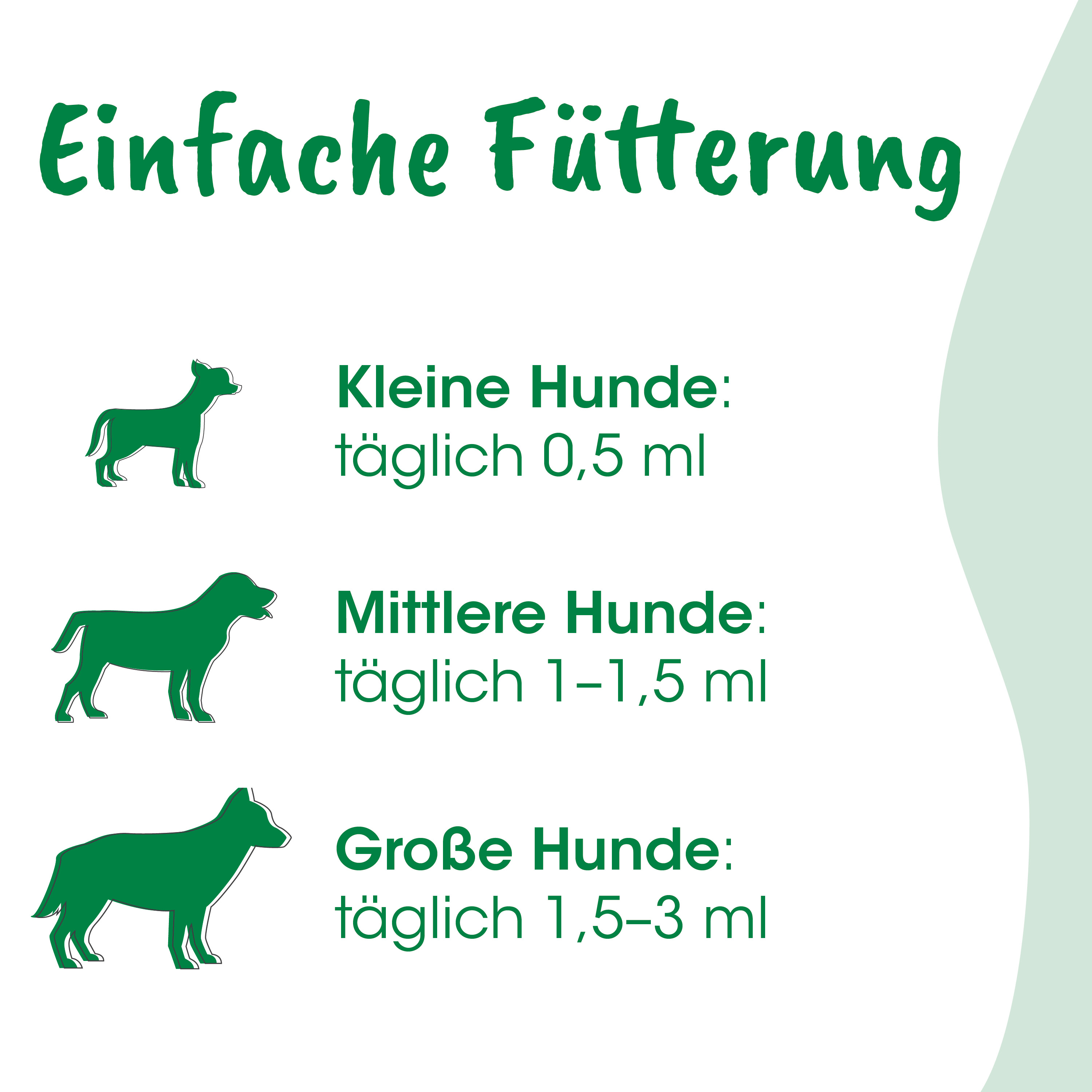 hunde, futter, anlage, große hunde, mililiter