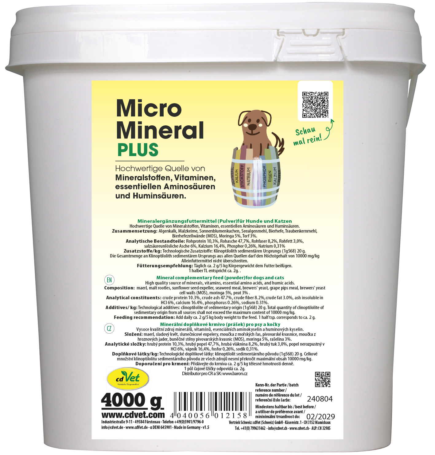 MicroMineral plus Hund & Katze 4 kg