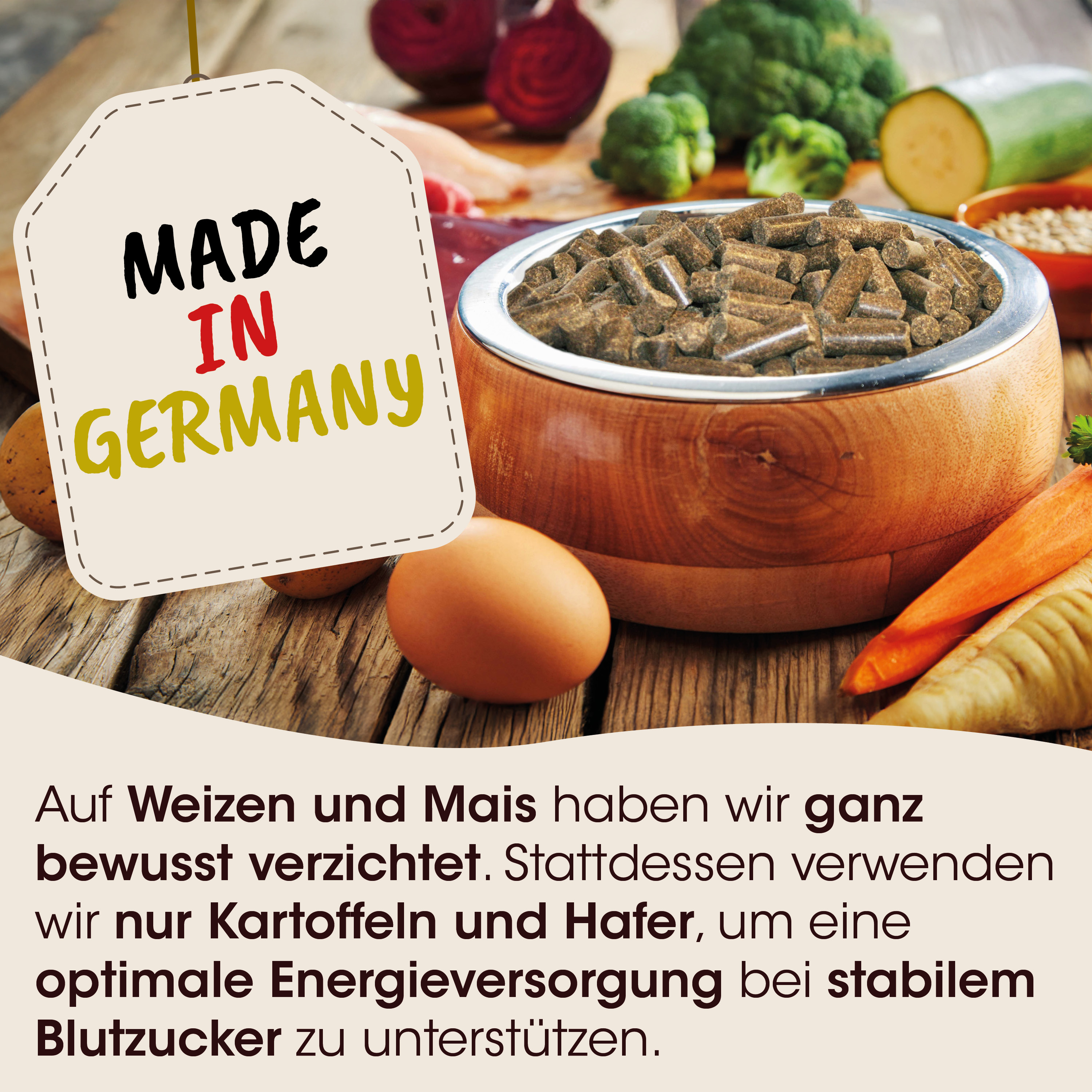 Katzenfutter, Hafer, Weizen, Gemüse, Made in Germany