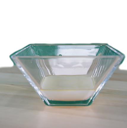 Glasschale, Klarglas, quadrat/diamond Form, transparent, flache Schale