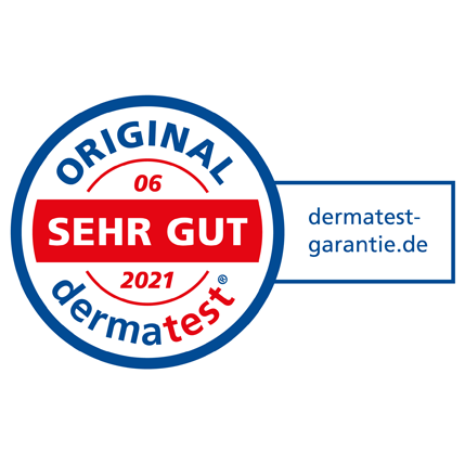 original, dermatest, sehr gut, badge, seal
