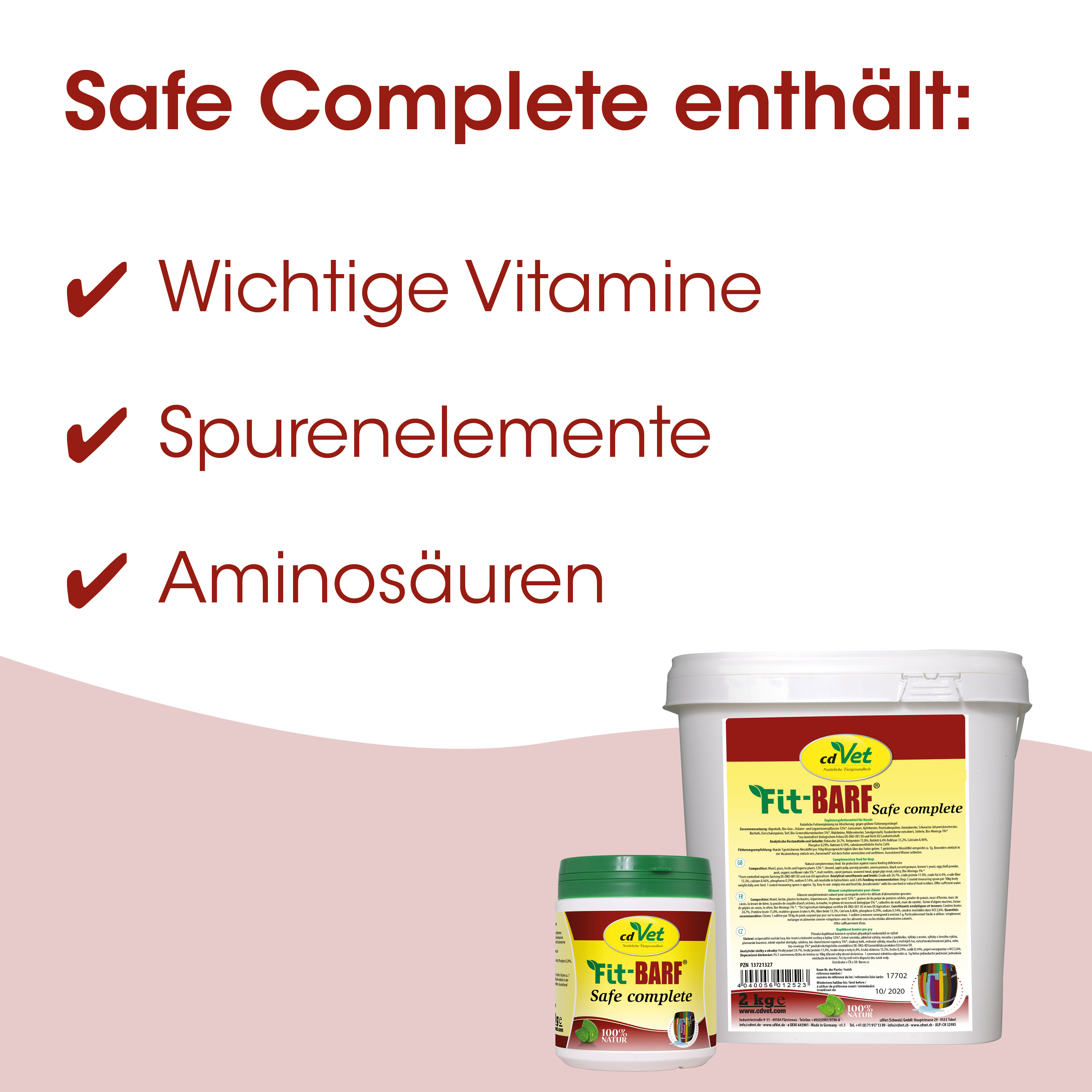 Hundeergänzung, Vitamine, Spurenelemente, Aminosäuren, Futtermittel