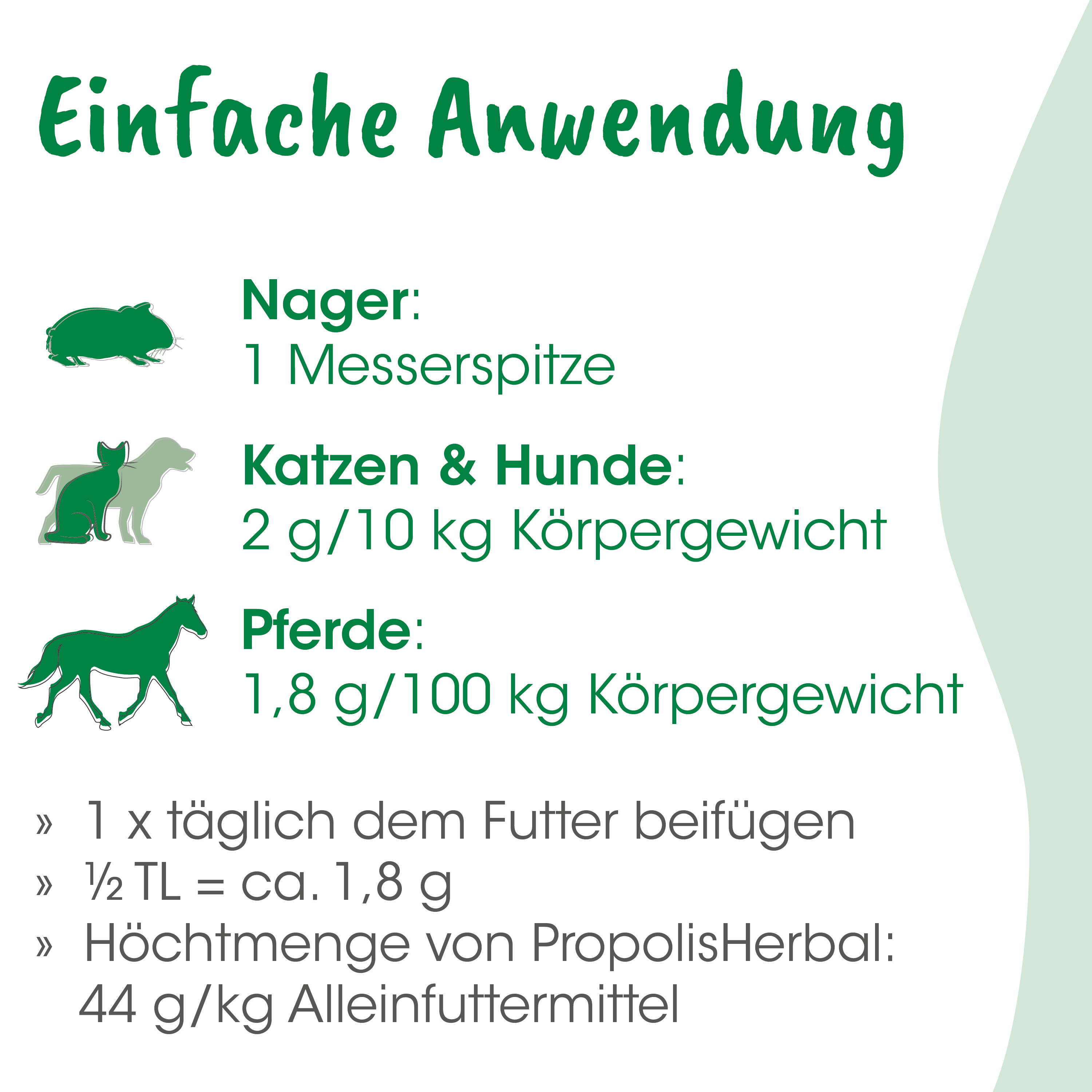 Nager, Katzen & Hunde, Pferd, Futterangaben, Tierfutter