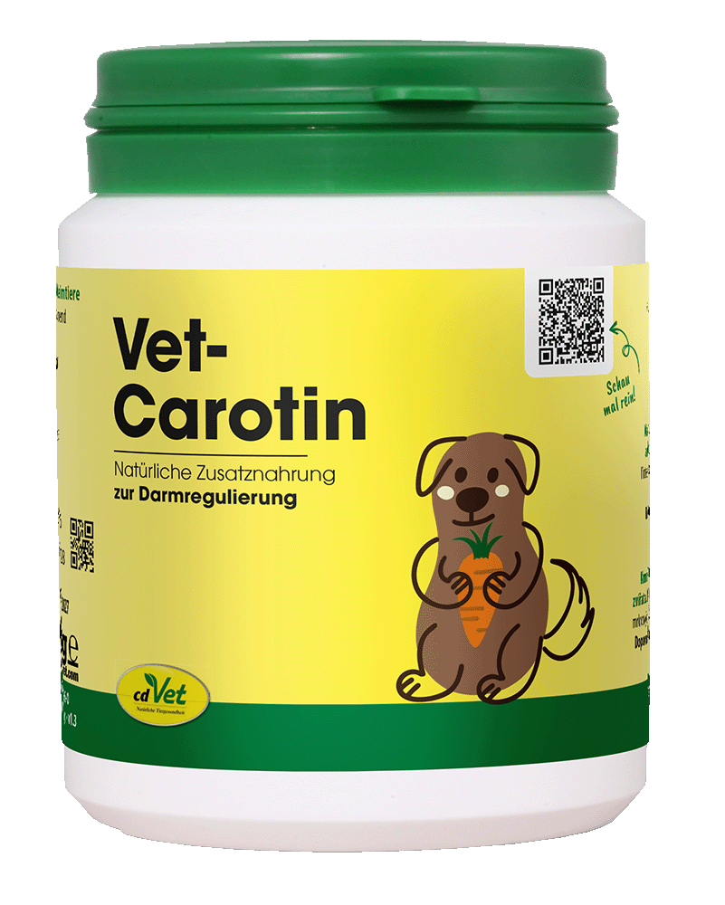 Vet-Carotin, Natürliche Nahrungsergänzung, Darmregulierung, Tierarztbedarf, Katzenhund Bildu