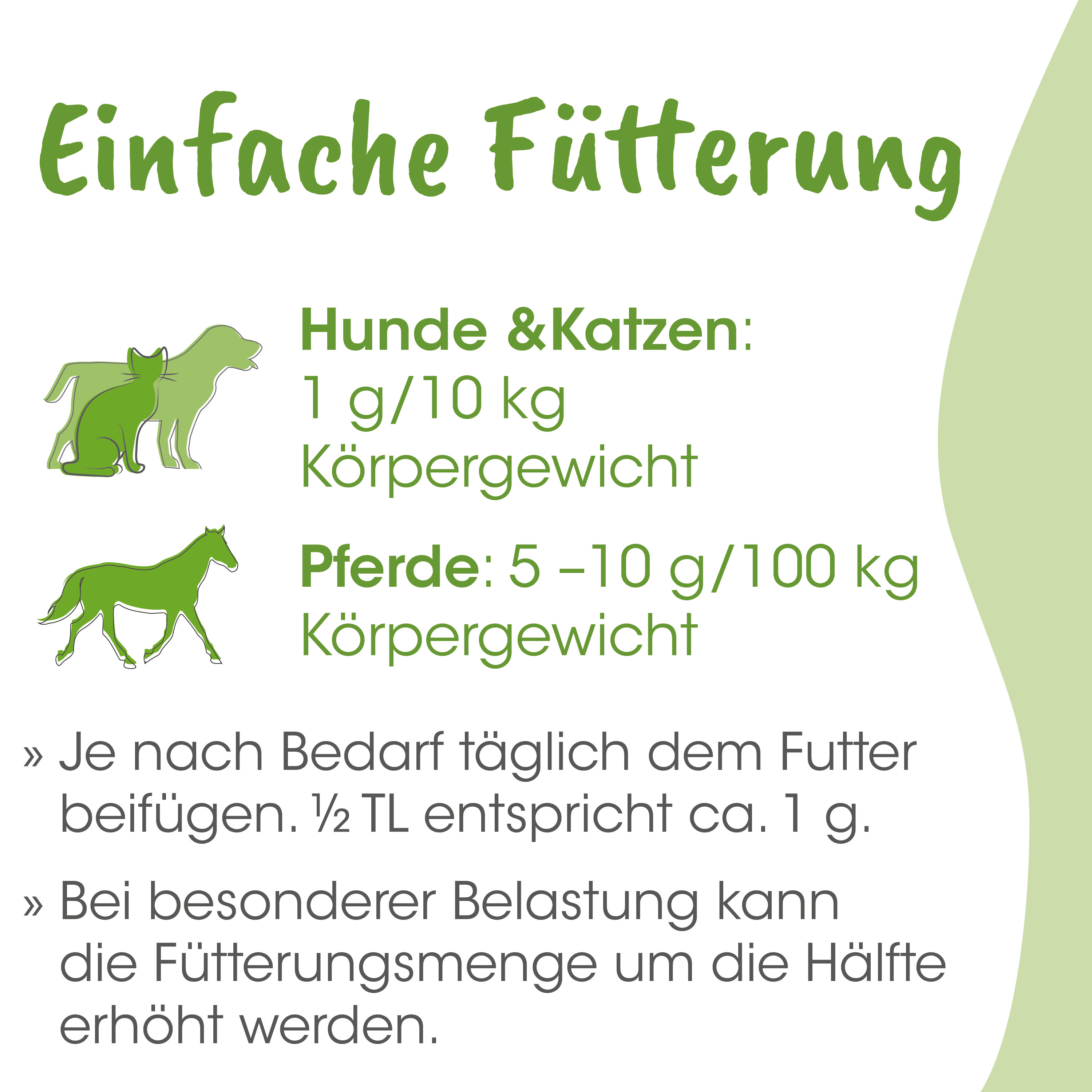 Futter, Katzenfutter, Hundfutter, Pferdefutter, Körpergewicht