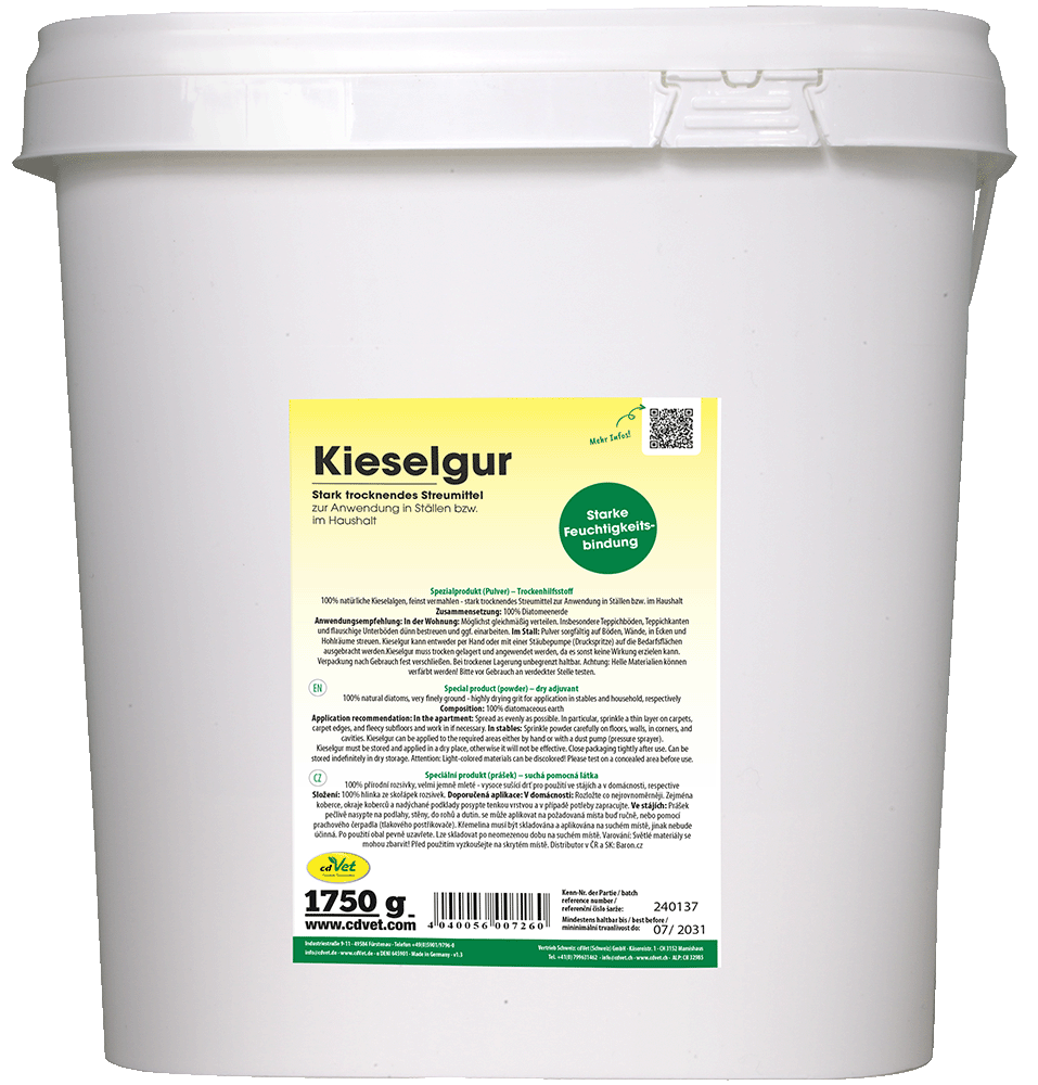 Kieselgur, Streu-/Trockenmittel, Pulver, Kieselerde, 1750 g