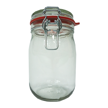 Drahtbügelglas weiß 1,1 L