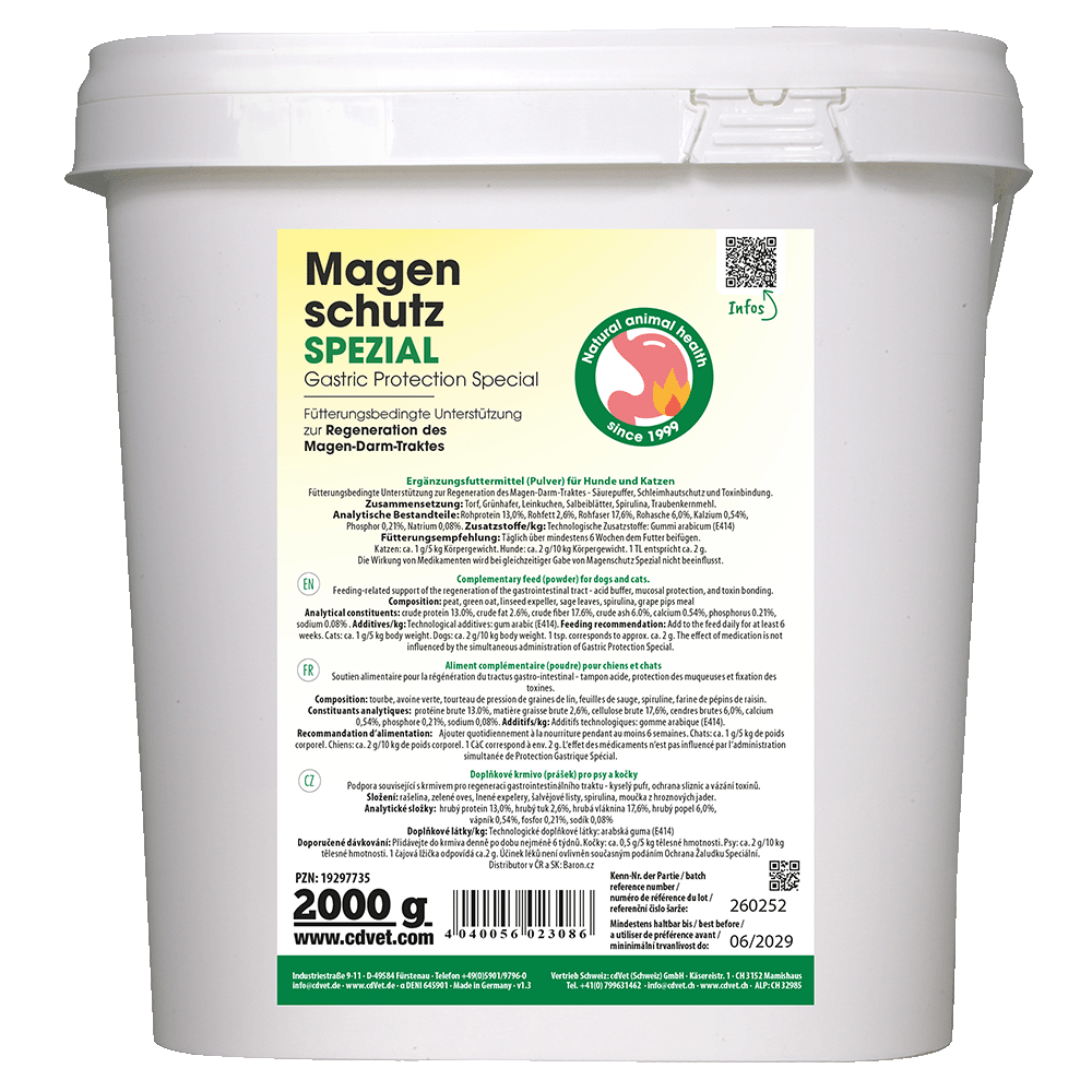 Gastric protection, Pet food supplement, Magen Schutz, Powder supplement, 2000 g
