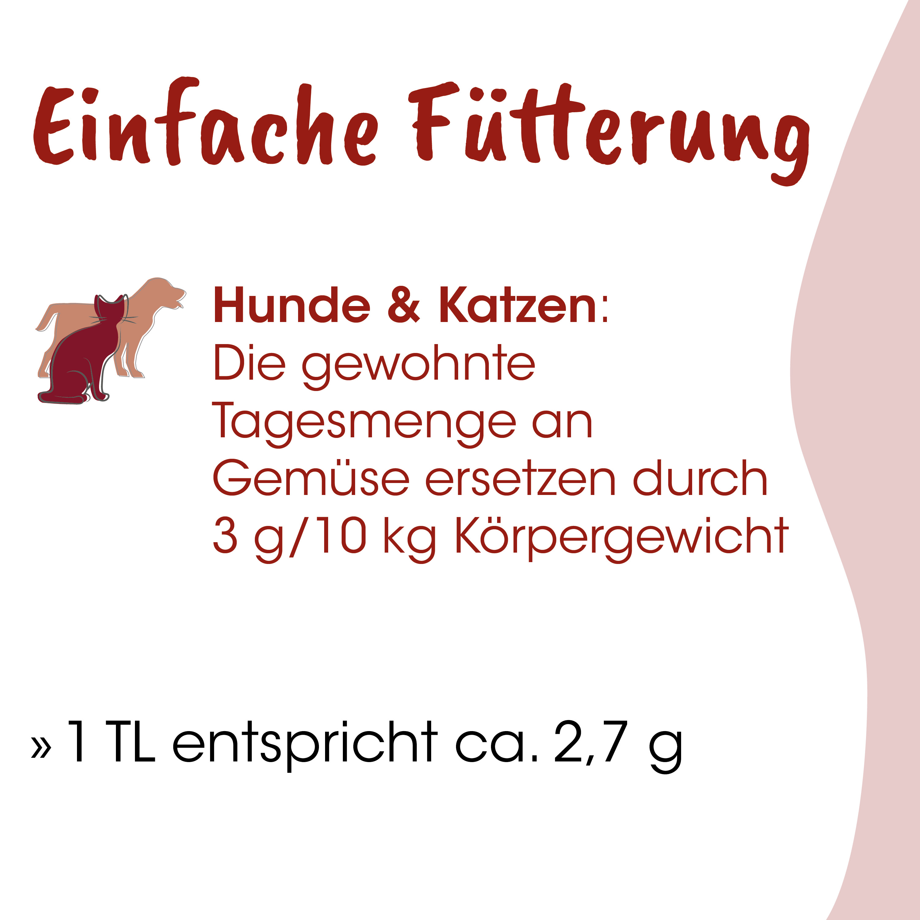 Tierfutter, Tierfutterung, Hund Katze, Gemüseersatz, Körnerfreies Futter