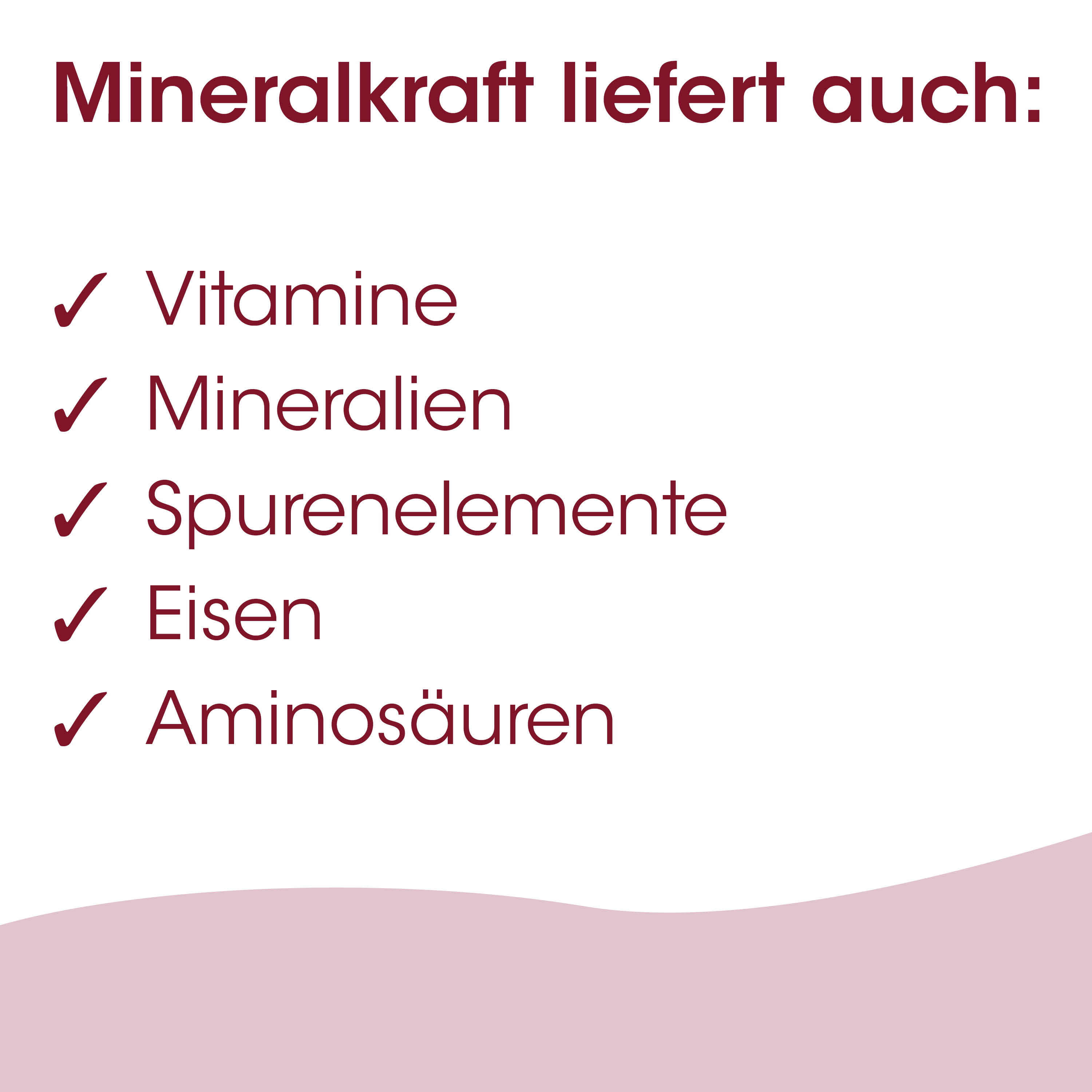 Vitamins, Minerals, Trace elements, Iron, Amino acids