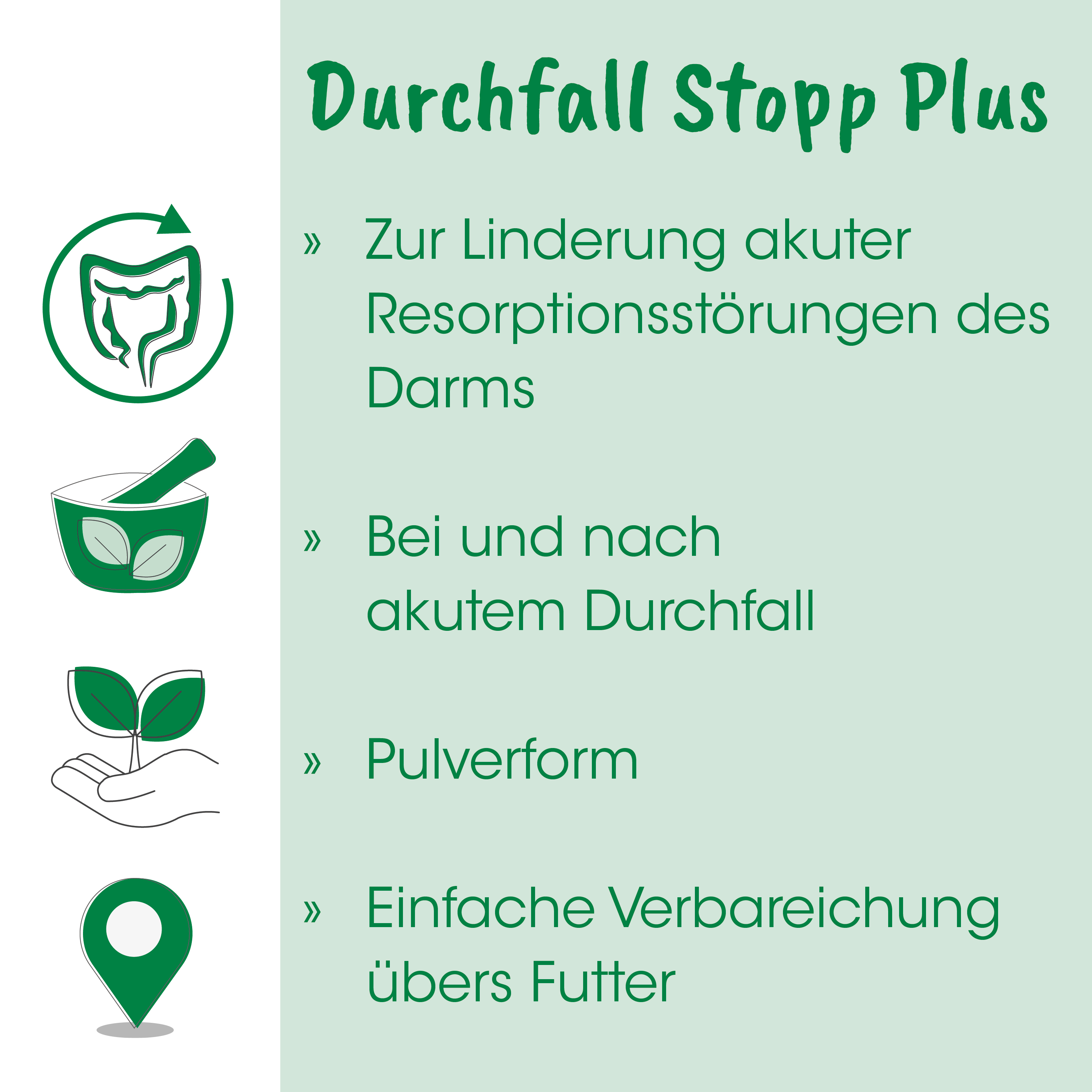 Durchfall Stopp Plus, Pulverform, Akuter Durchfall, natürliche Hilfe, Händische Anwendung