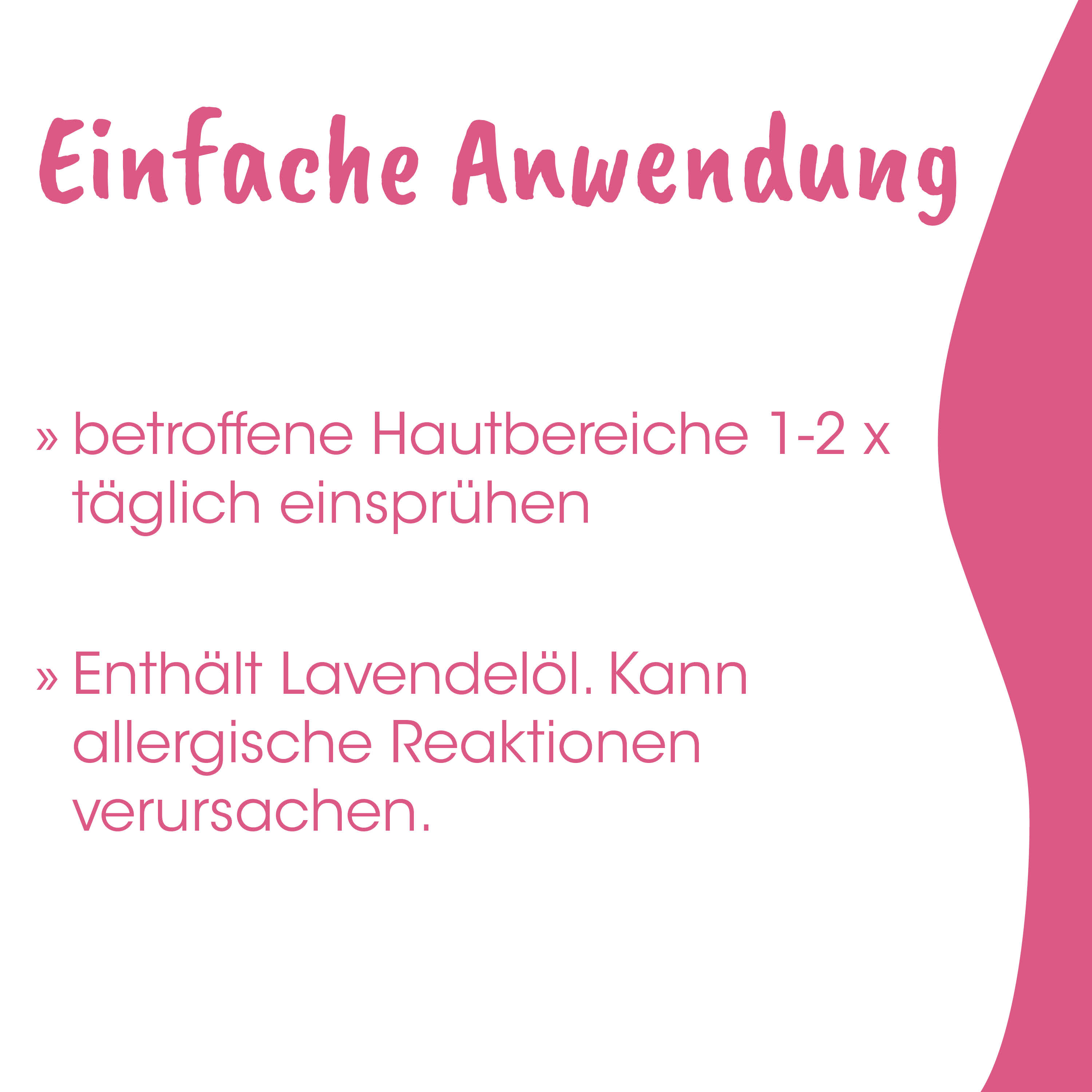 Lotion, Lavendelöl, Hautpflege, Hautreinigung, 1-2x tägl.