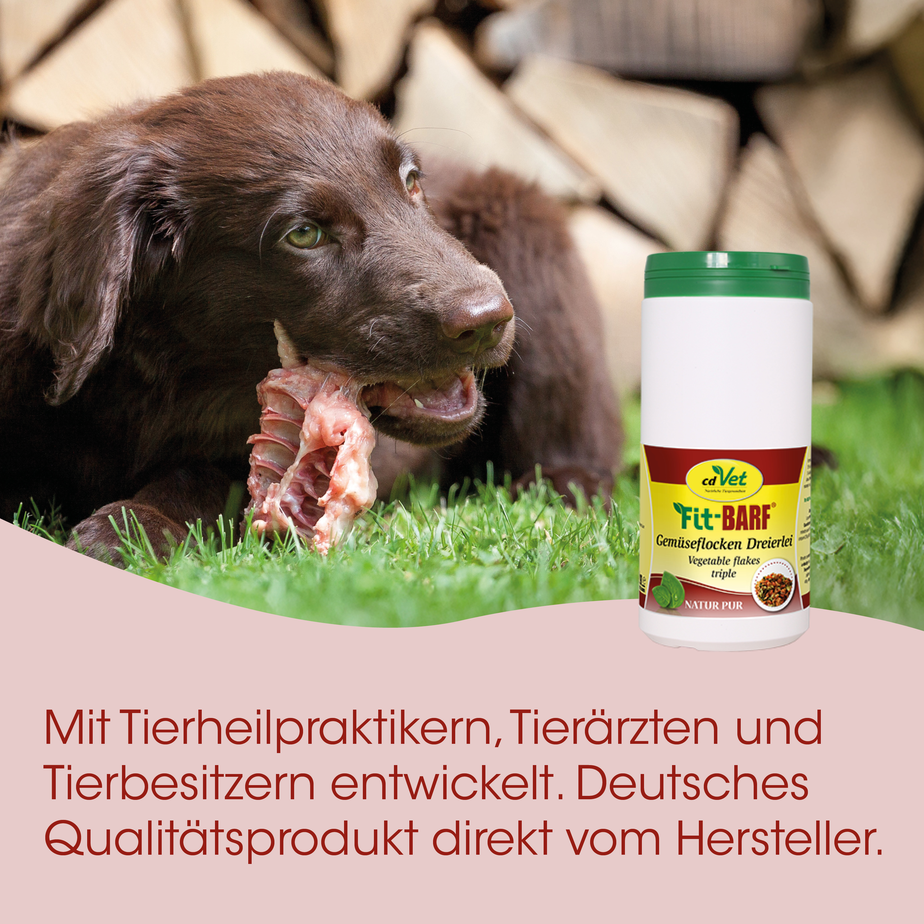 Hundefutter, Futterdosen, Vegetarische Flocken, Tiernahrung, Dreifache Flocken