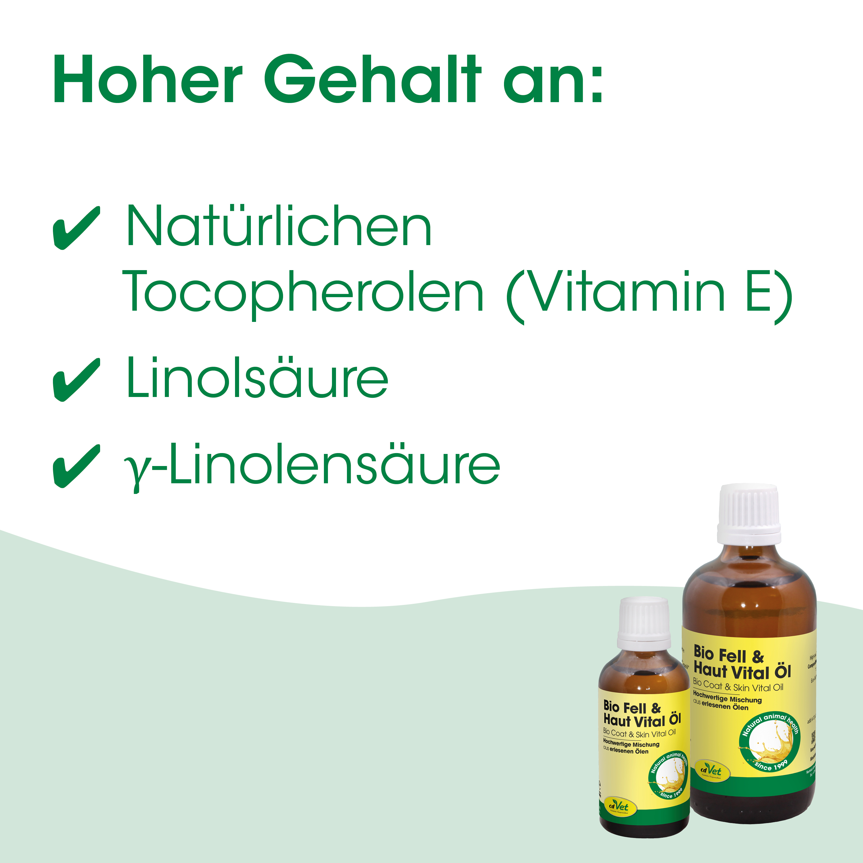Vitamin-E, Tocopherol, Linolsäure, γ-Linolensäure, Bio Öl
