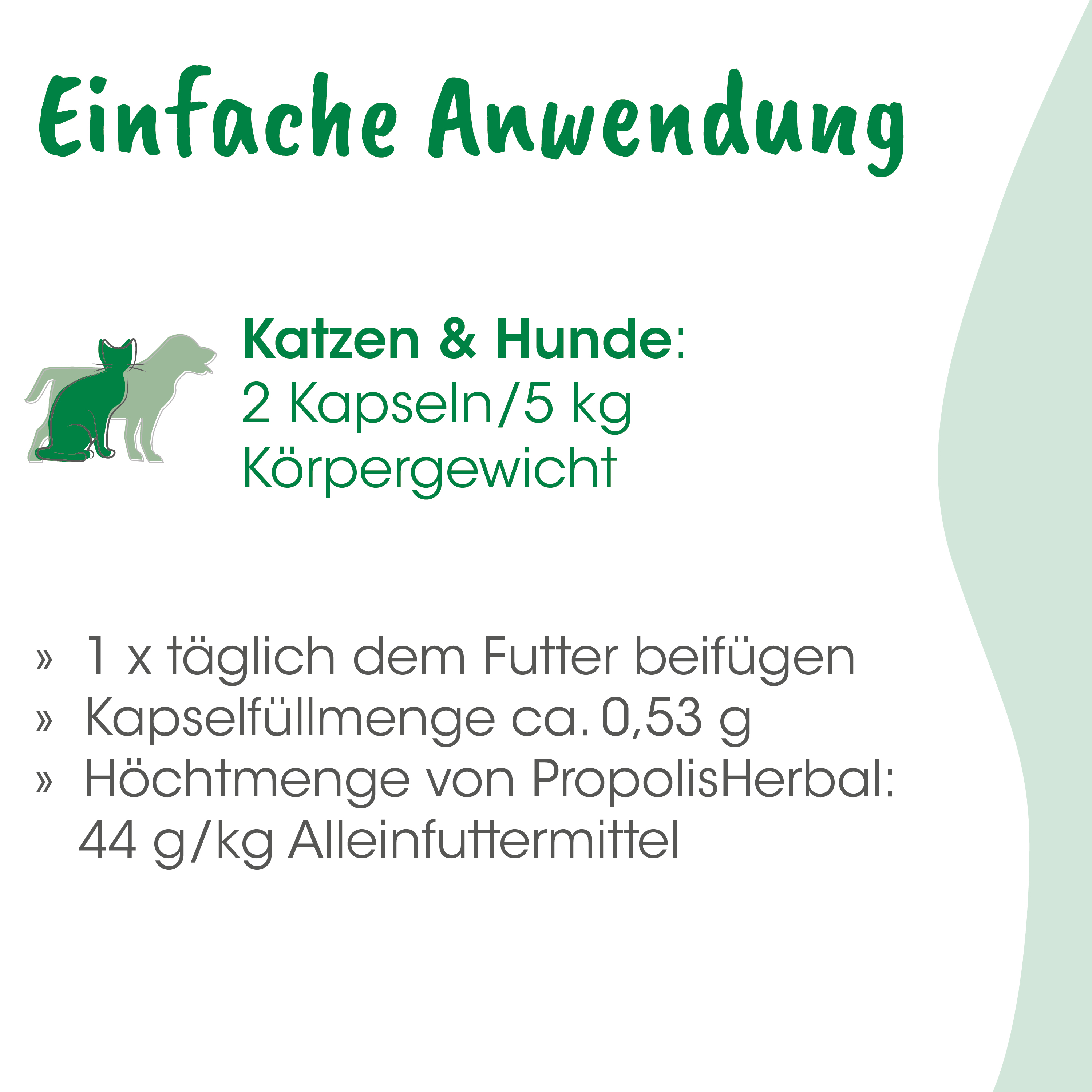 Katzenfutter, Kapseln, 5 kg, Körpergewicht, Futterportionen