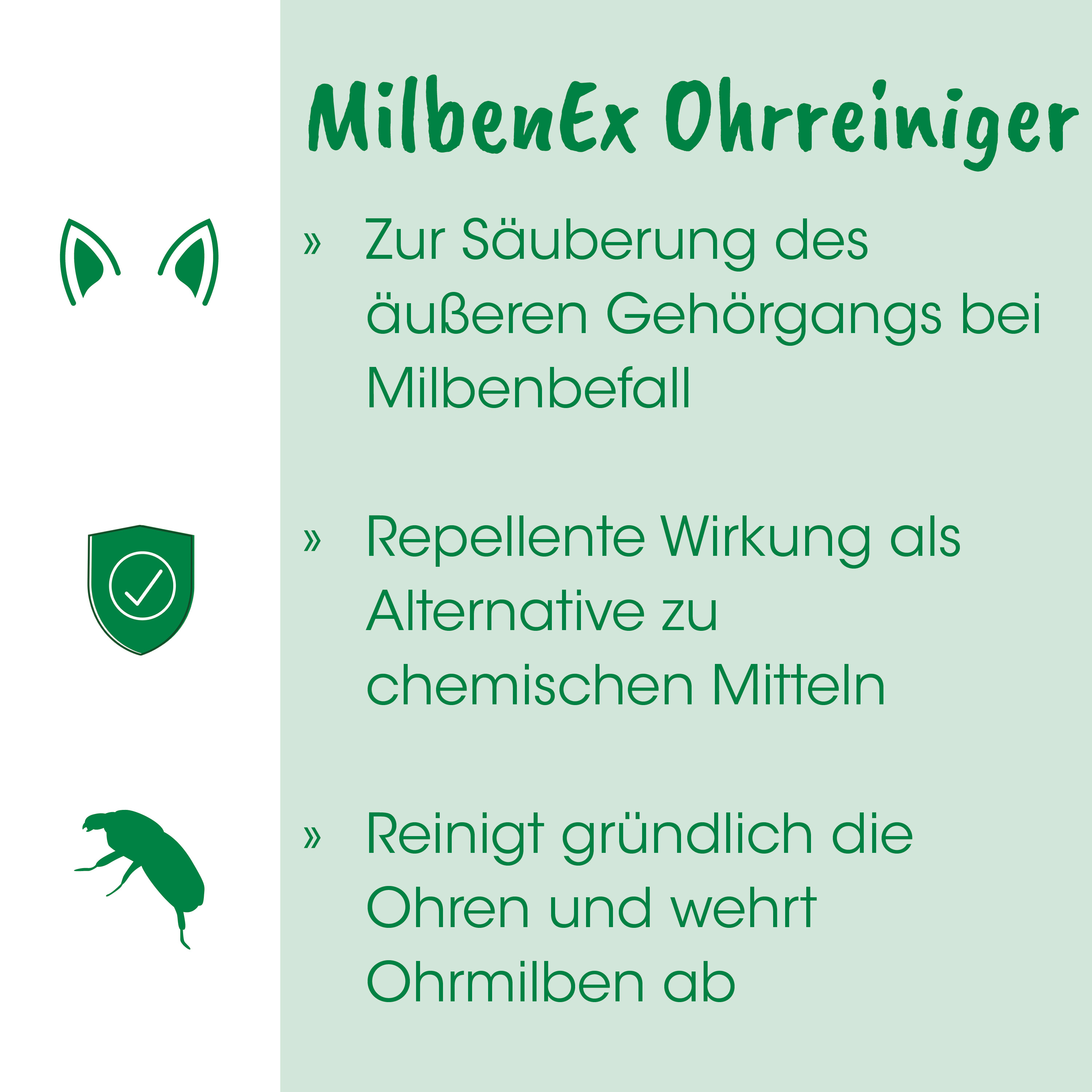 Ohrreiniger, Milbenbefall, Behandlung, Gehörpflege, Schutzshield
