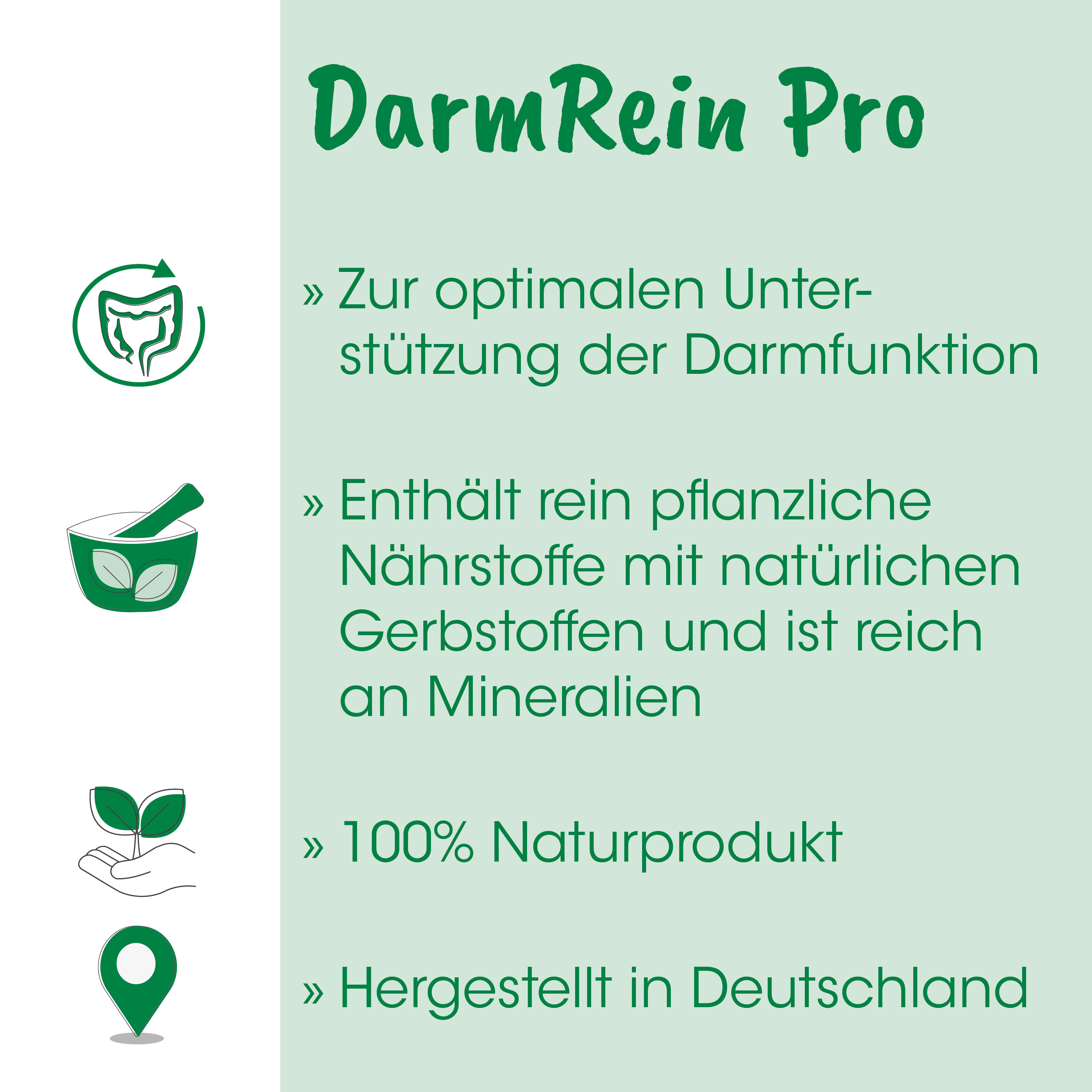 Darmrein Pro, Biologisch, Naturprodukt, Nährstoffe, Herstellung Deutschland