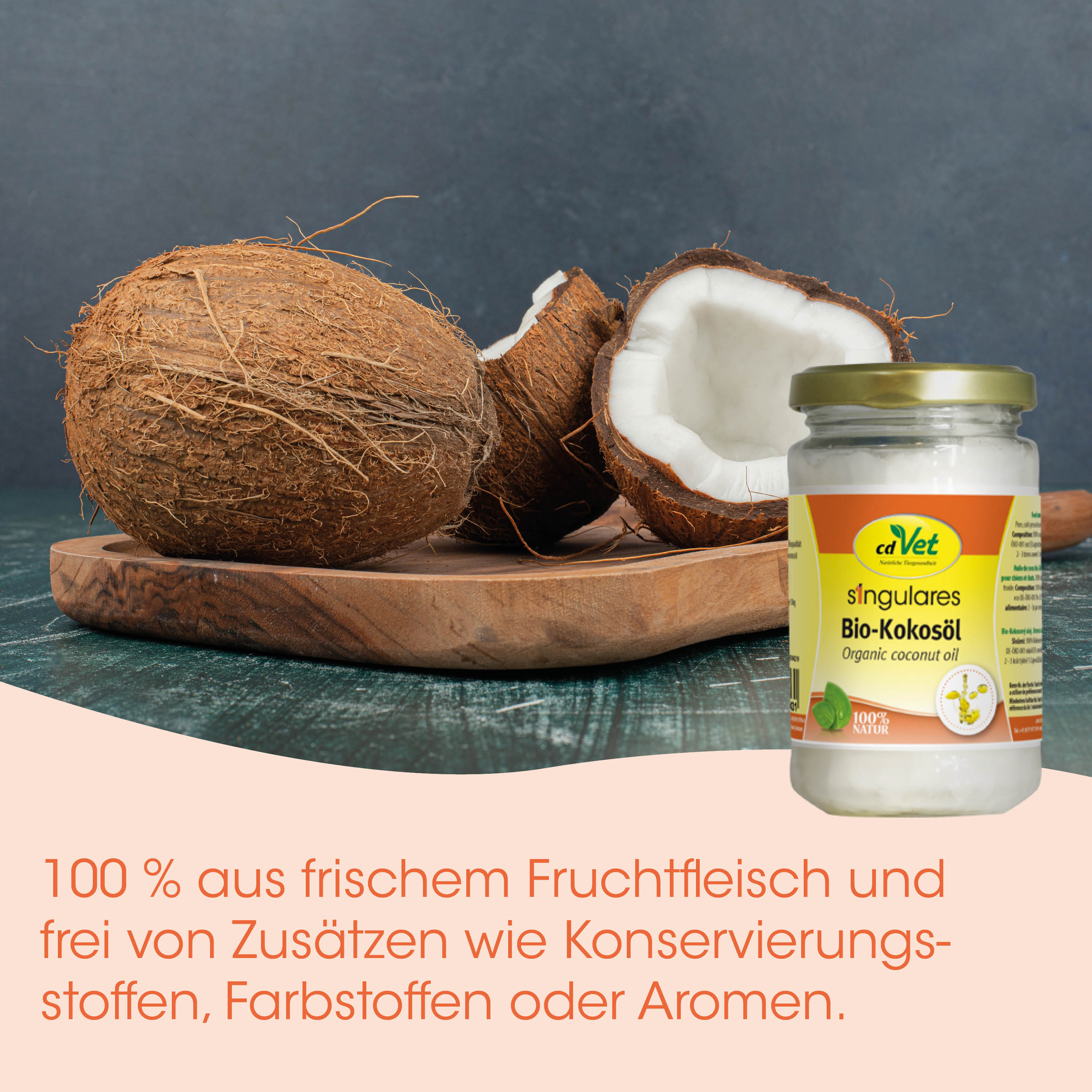 Kokosnuss, Kokosöl, Bio, Öl, Glasbehälter