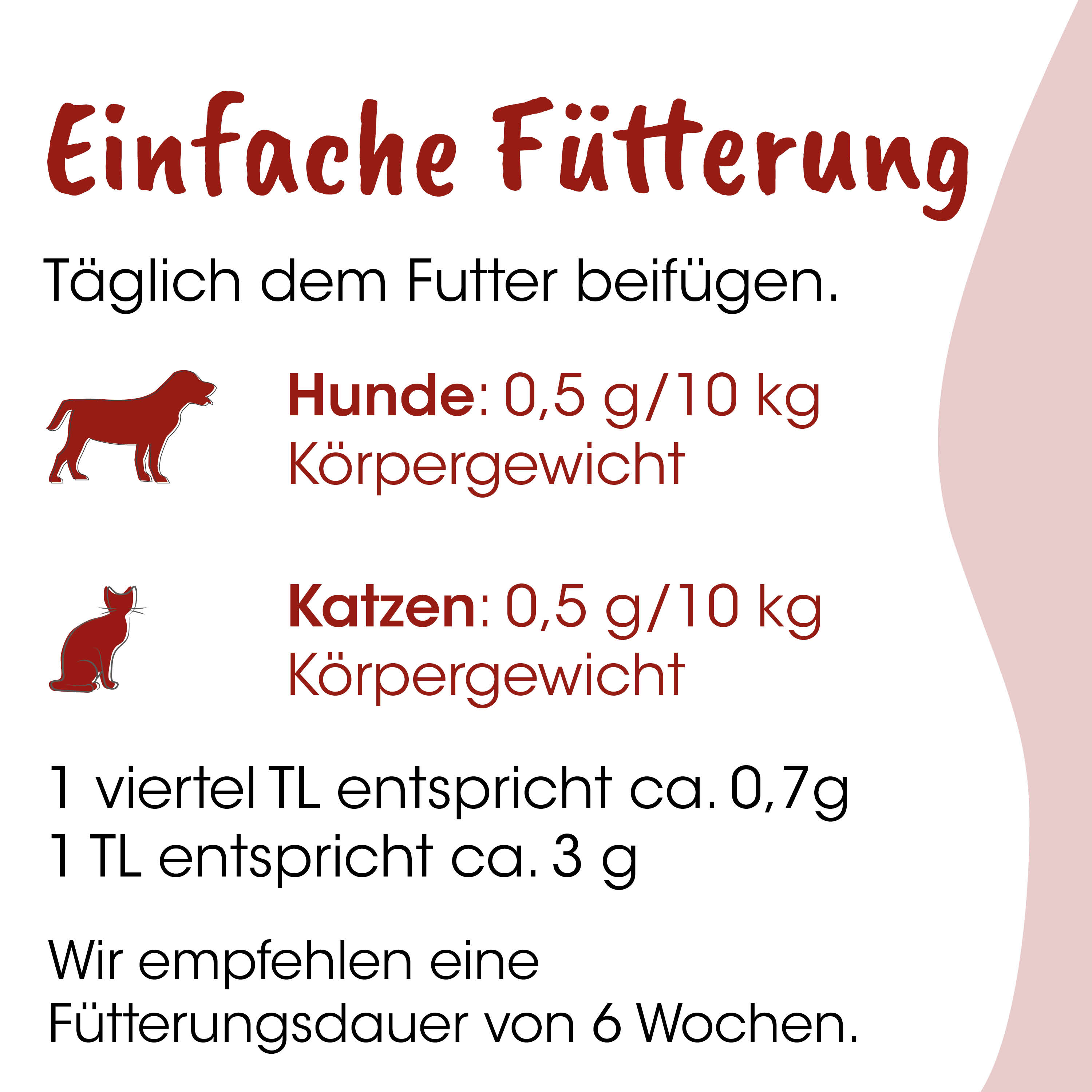 Tierfutter, Hunde-Katzennahrung, Tierfutter, Futterempfehlung, Portionsangaben