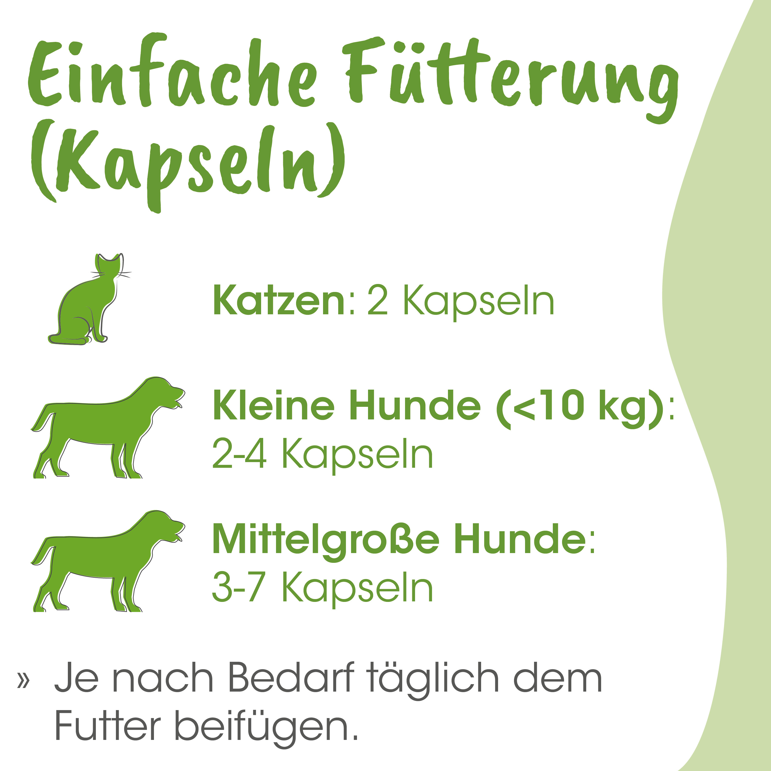 Katzenfutter, Katzennahrung, Kapseln, Hundefutter, Kapseln?