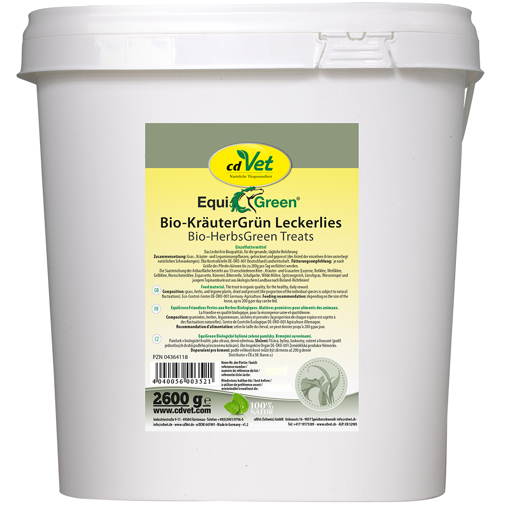 EquiGreen Bio-KräuterGrün Leckerlis 2,6 kg EquiGreen Bio-KräuterGrün Leckerlis 2,6 kg