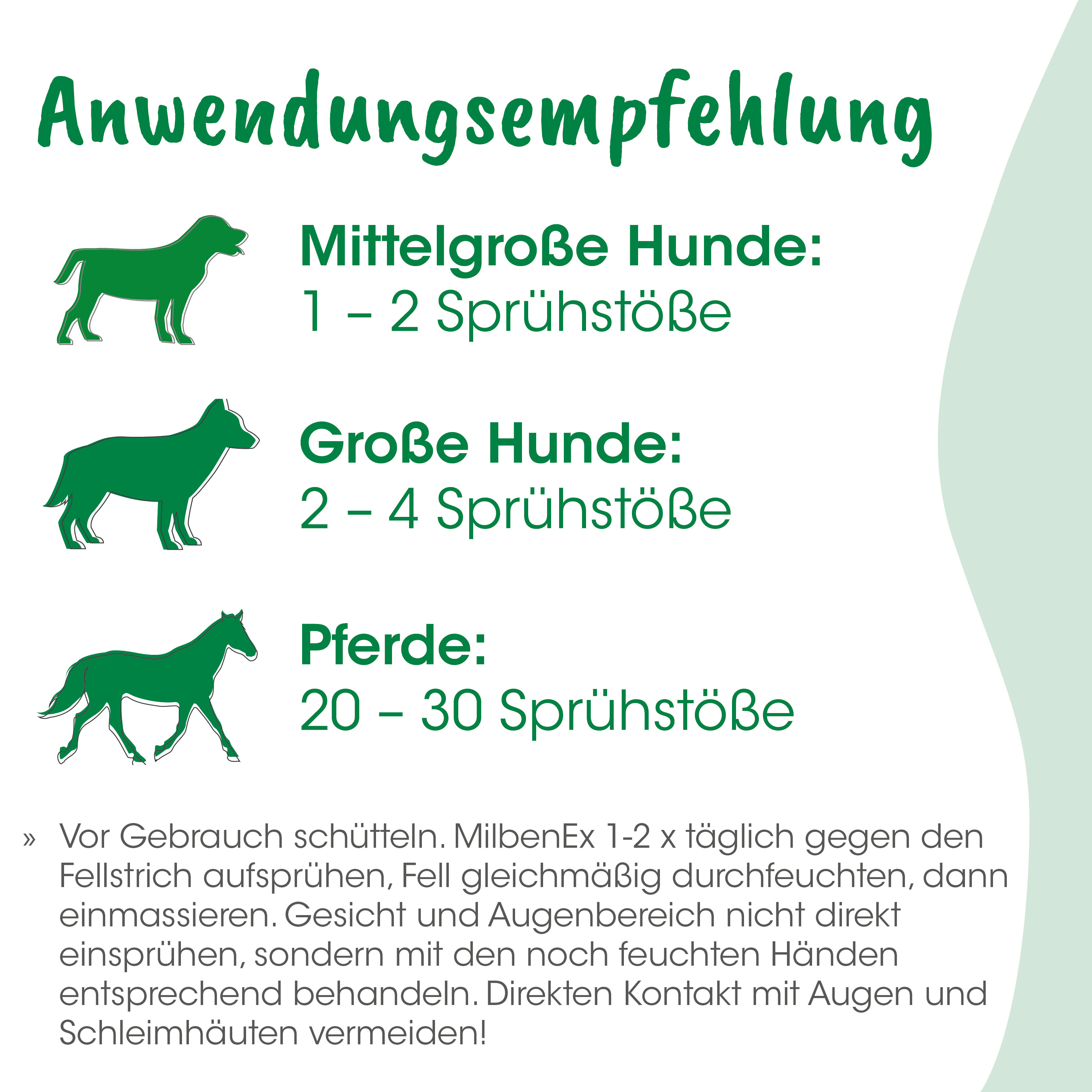 Hund, Pferd, Spritzstöße, Tierpflege, Empfehlung