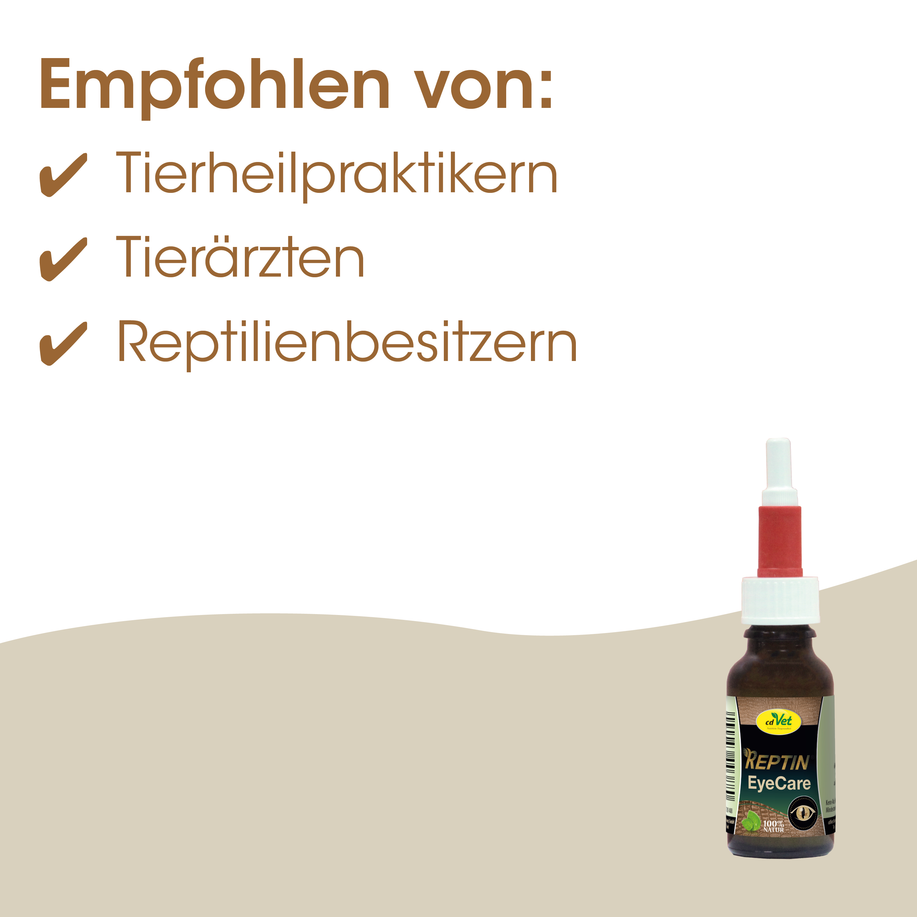 Reptile eye care, Augentropfen, Reptilienmedizin, Tierpflege, Flüssiges Medikament