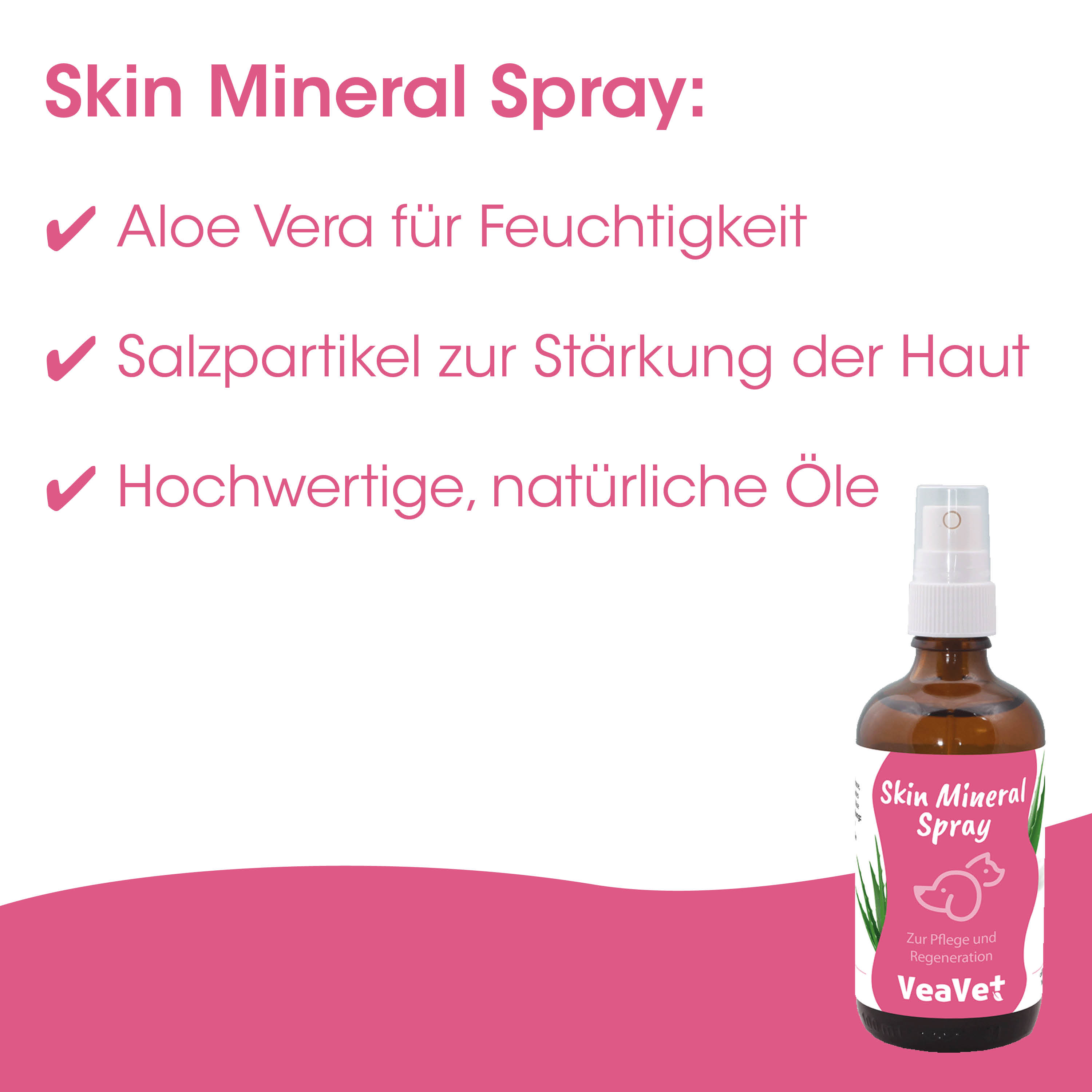 Skin Mineral Spray, Aloe Vera, Salzpartikel, natürliche Öle, Feuchtigkeit