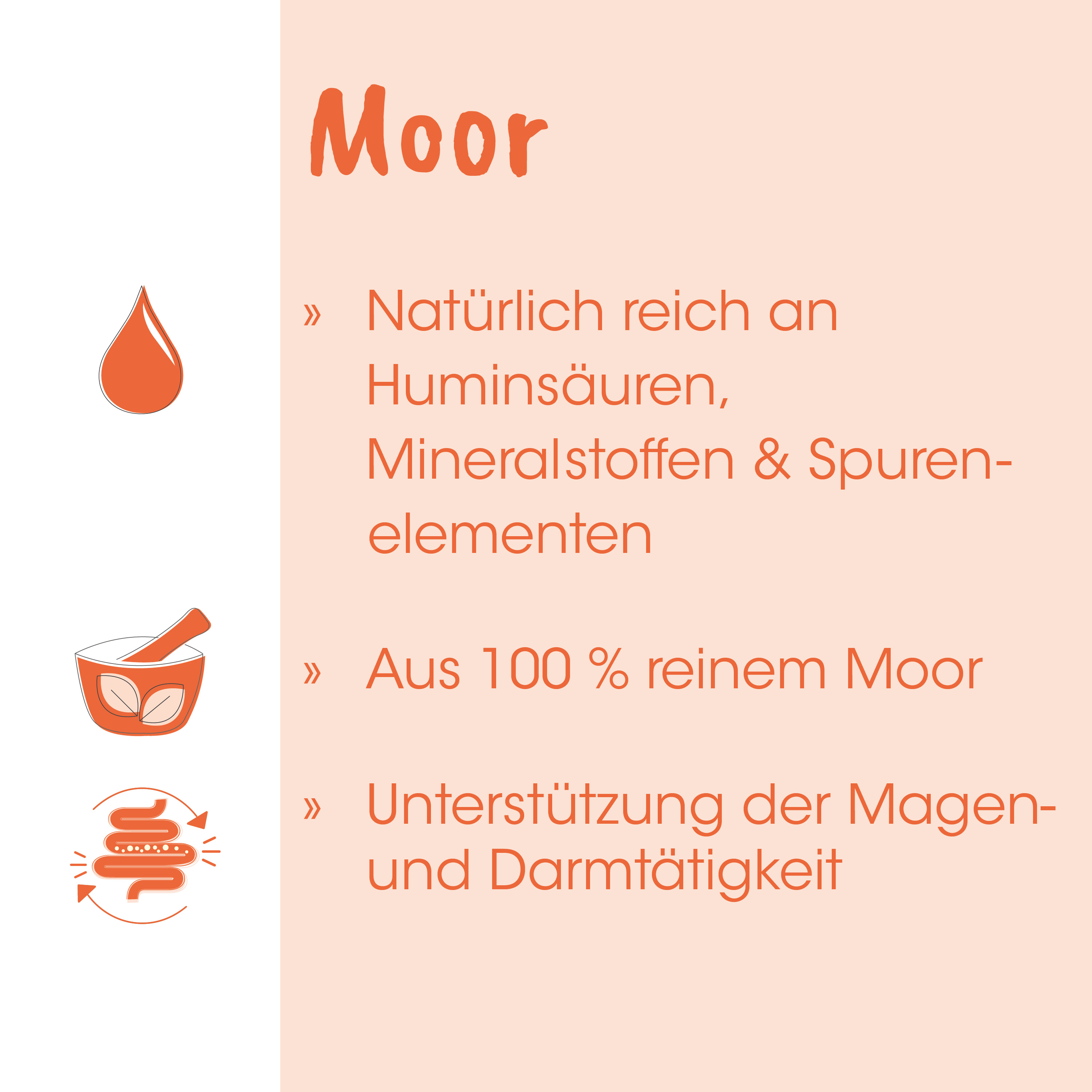 Moor, Mineralstoffe, Spurenelemente, 100% reines Moor, Magen-Darm-Unterstützung