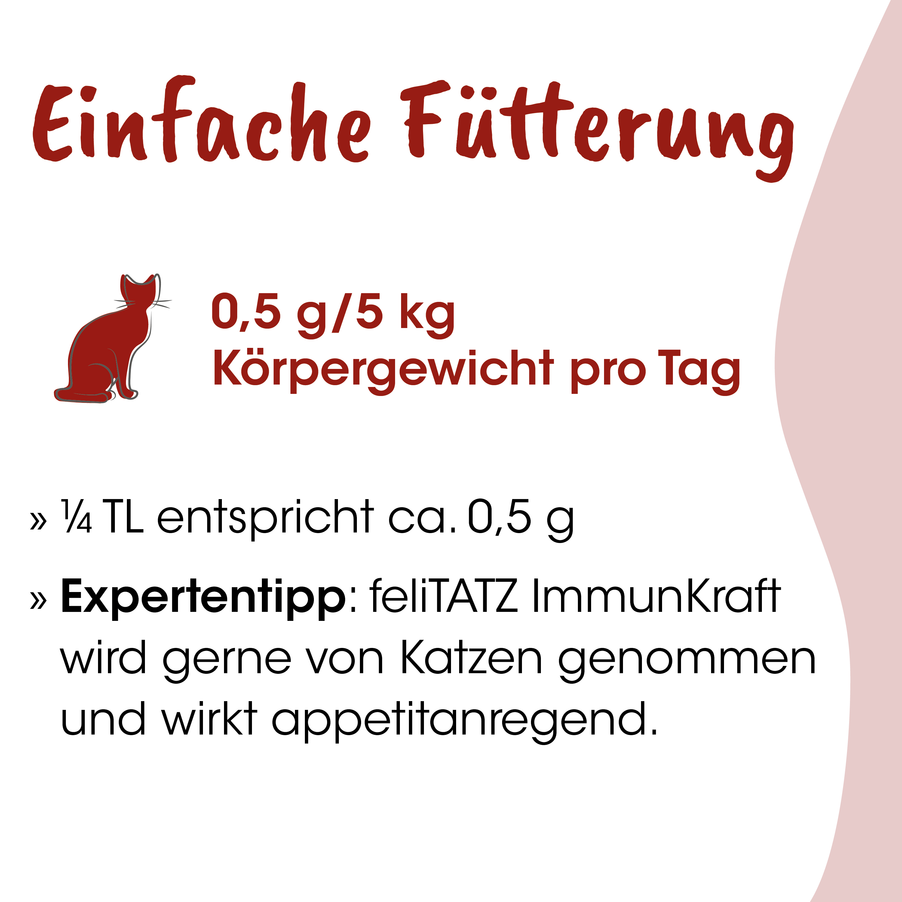 Katzenfutter, Futterbeutel, 0,5 g/5 kg, Immunkraft, Tierzubehör