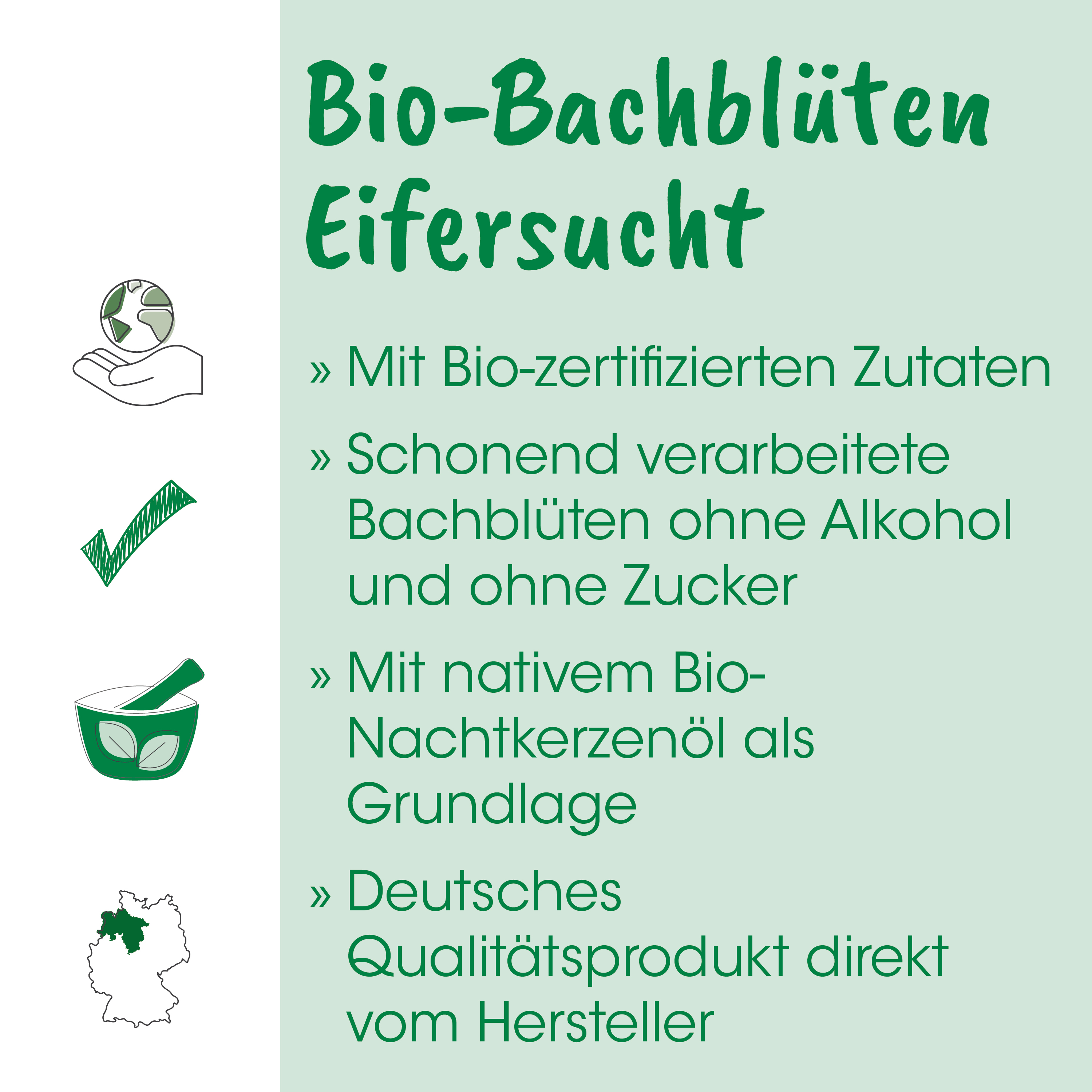Bio, Bachblüten, Eifersucht, Zutaten, Deutschlands